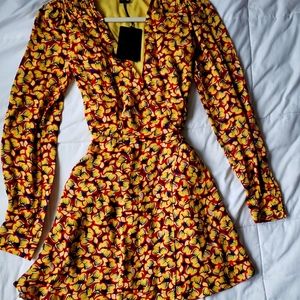 Saloni wrap dress : lea wrap mini-b dress 10267